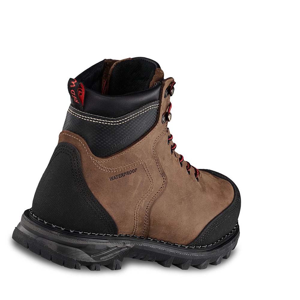 Red Wing Burnside 6-inch Waterproof, CSA Men's Safety Boots Brown | ZA 332LIS